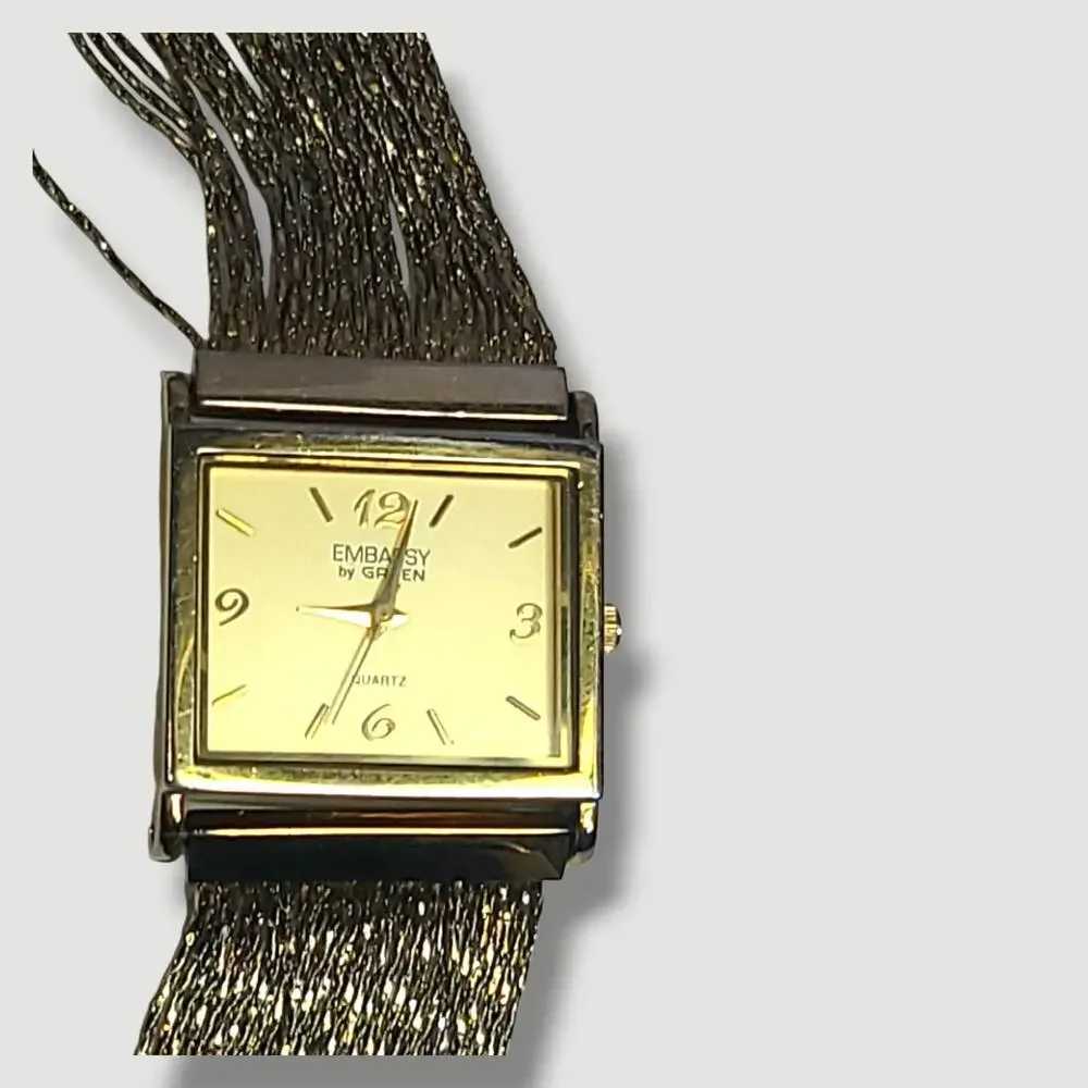 Embassy By Gruen Ladies Watch Quartz Gold Tone‎ New Battery Women's